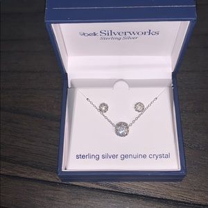 Silverworks
Crystal Fireball Stud and Necklace Set